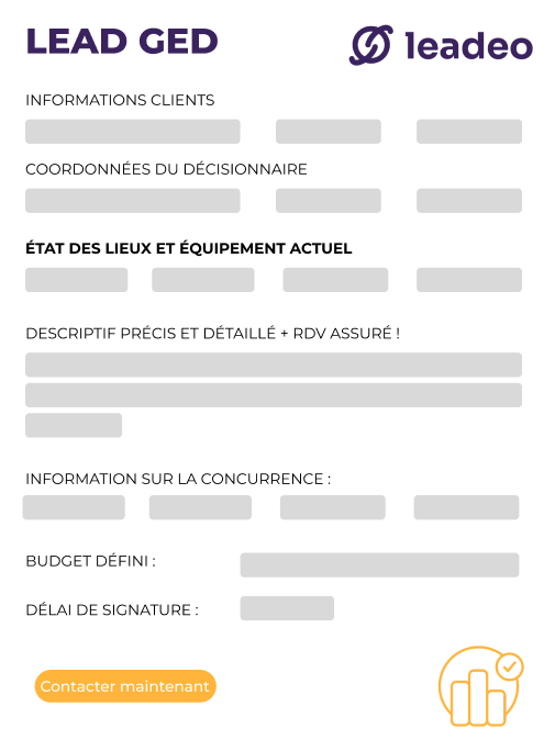 Exemple de lead GED - Leadeo